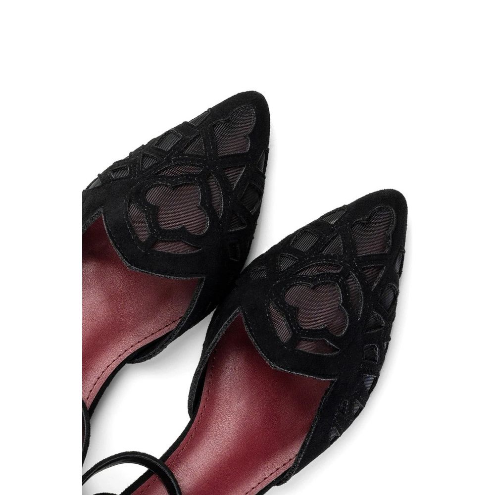 Restyle - Sanguira D'orsay Ballerina - Schwarz/Bordeauxrot